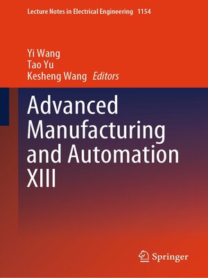 cover image of Advanced Manufacturing and Automation XIII